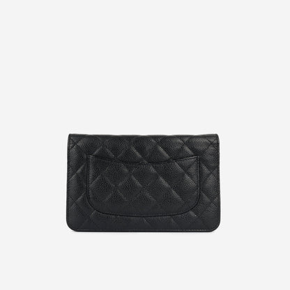 Chanel Wallet On Chain Lambskin Black Crossbody Style 3