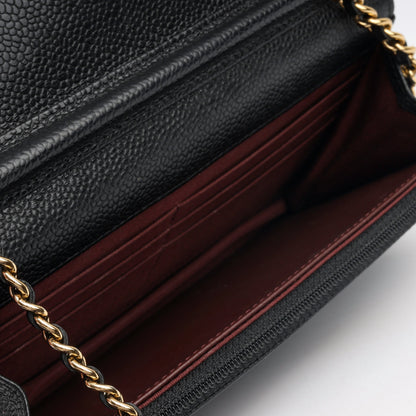 Chanel Wallet On Chain Lambskin Black Crossbody