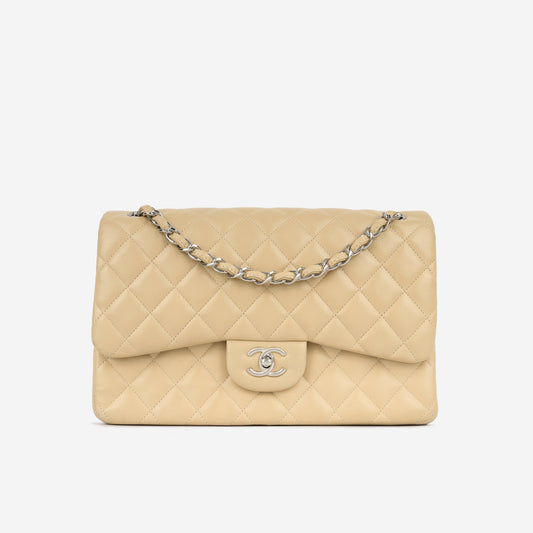 Chanel Classic Flap Lambskin Black Shoulder Bag Style 21