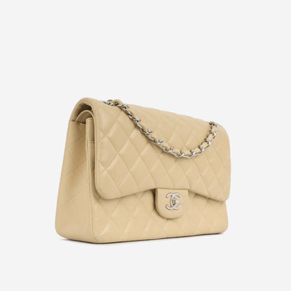 Chanel Classic Flap Lambskin Black Shoulder Bag Style 21