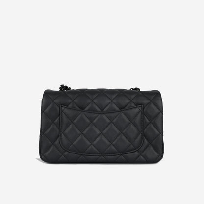 Chanel Classic Flap Lambskin Black Shoulder Bag Style 334