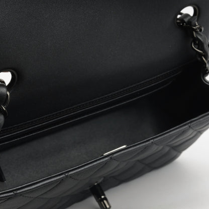 Chanel Classic Flap Lambskin Black Shoulder Bag Style 334