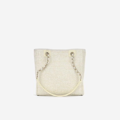 Chanel Deauville Tweed Gold Tote Bag Style 2