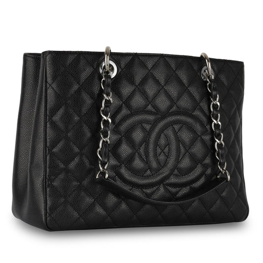 Chanel Shopping Tote Caviar Black Tote Bag Style 13