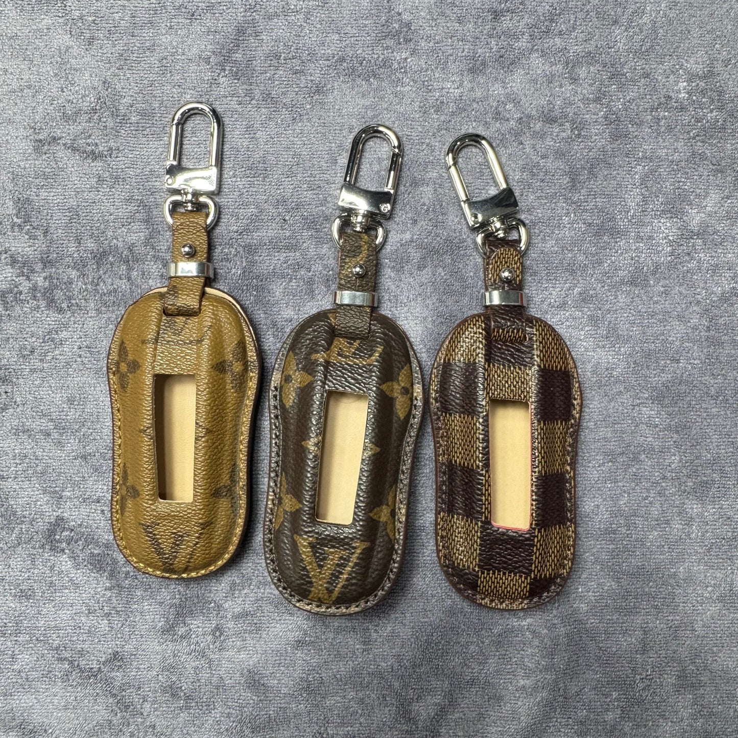Premium LV Canvas Key Case for Porsche 2 – Handmade from Authentic Upcycled Louis Vuitton