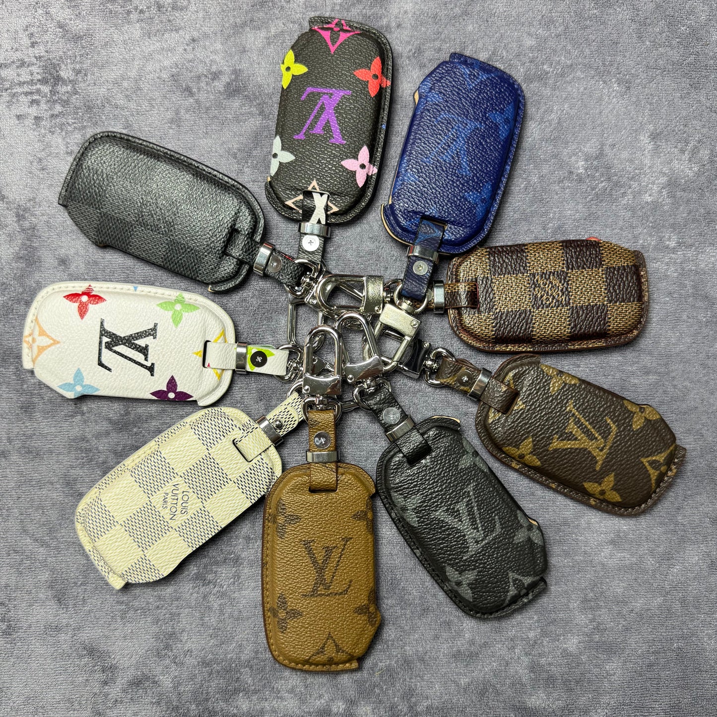 Premium LV Canvas Key Case for KIA 2 – Handmade from Authentic Upcycled Louis Vuitton