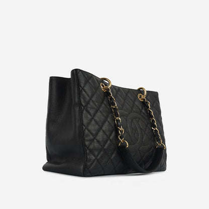 Chanel Shopping Tote Caviar Black Tote Bag Style 6