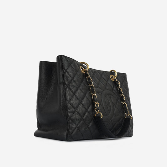 Chanel Shopping Tote Caviar Black Tote Bag Style 6