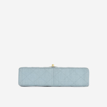 Chanel Classic Flap Bag - Blue Raffia