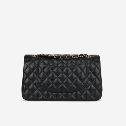 Chanel Classic Flap Lambskin Black Shoulder Bag Style 309