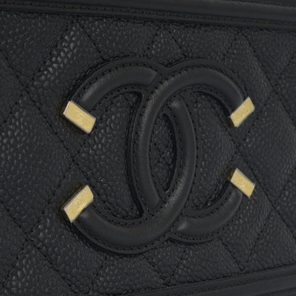 Chanel Cc Filigree Clutch On Chain