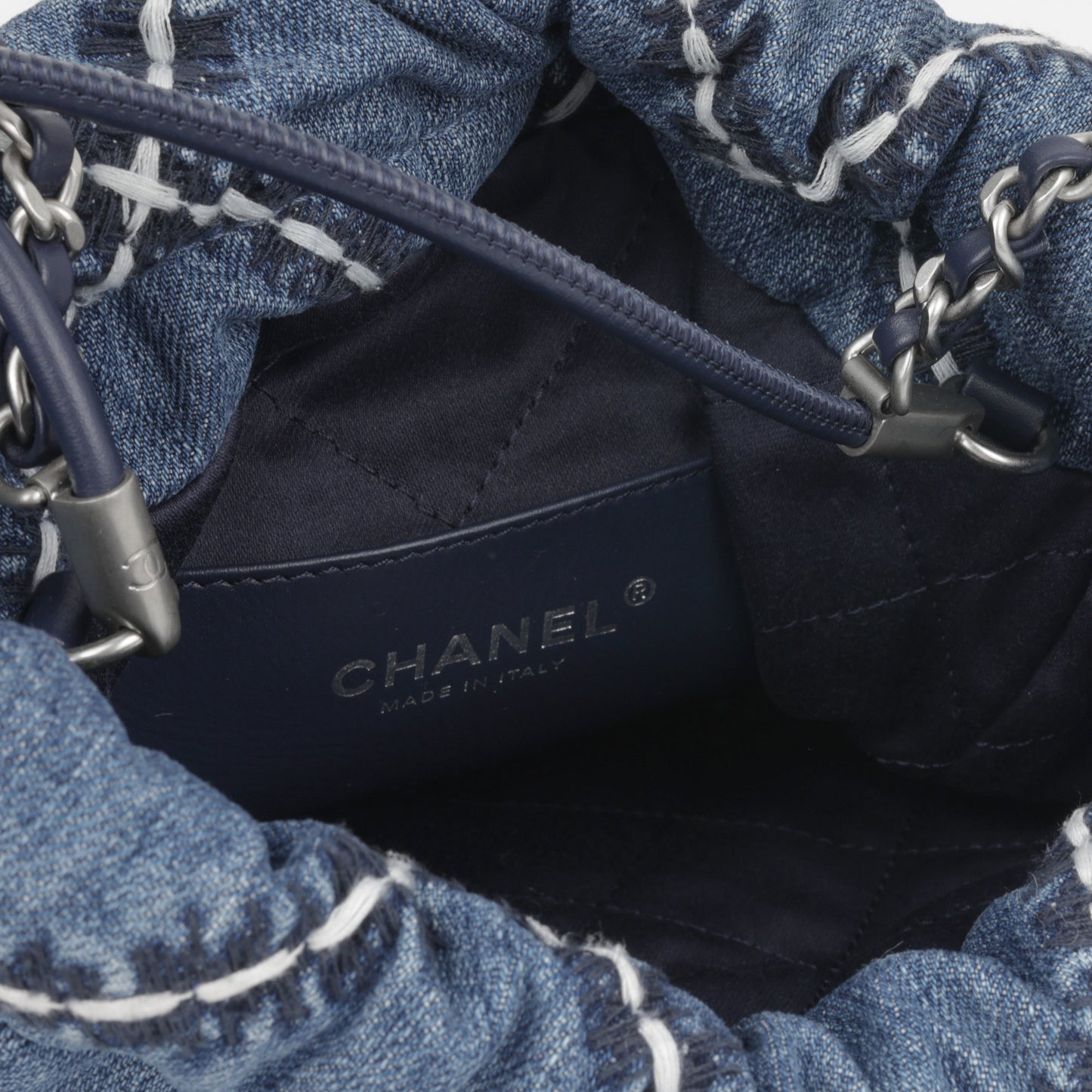 Chanel Chanel 22 Quilted Silver Shoulder Bag