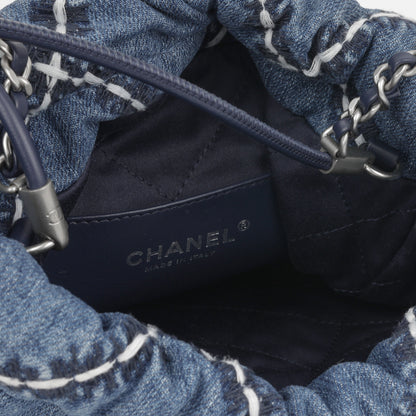 Chanel Chanel 22 Quilted Silver Shoulder Bag