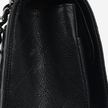 Chanel Classic Flap Lambskin Black Shoulder Bag Style 87