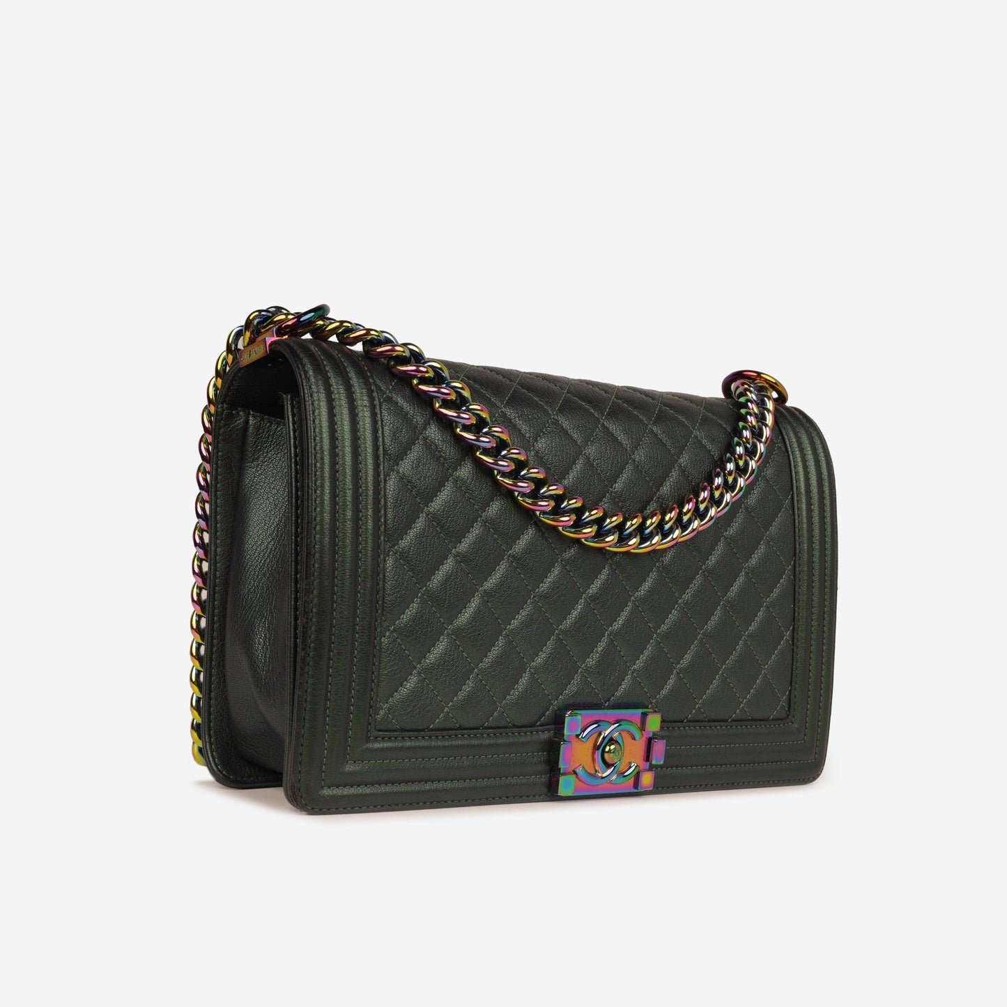 Chanel Boy Bag Caviar Red Shoulder Bag