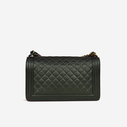 Chanel Boy Bag Caviar Red Shoulder Bag
