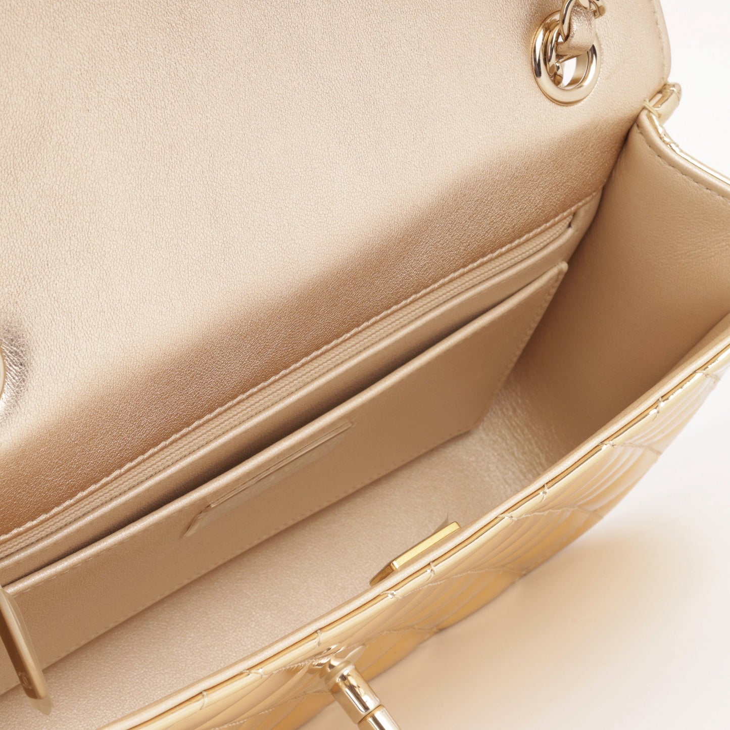 Chanel Classic Flap Lambskin Gold Shoulder Bag Style 145