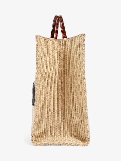 Fendi Sunshine Leather Black Tote Bag Black