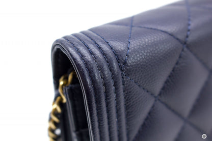 Chanel Boy Caviar Chain Crossbody Style