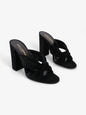 Saint Laurent Loulou Knot Sandals Black Suede Eu 37 5 Uk 4 5