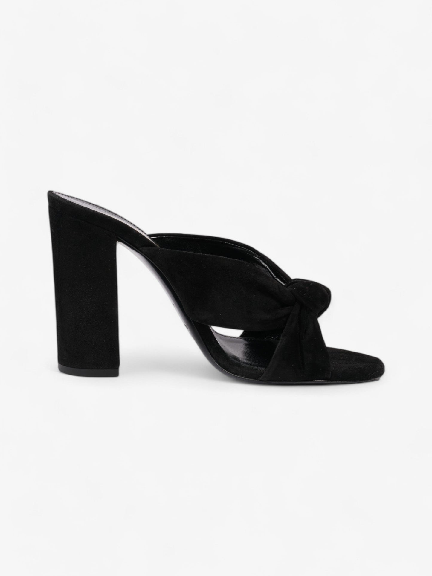 Saint Laurent Loulou Knot Sandals Black Suede Eu 37 5 Uk 4 5
