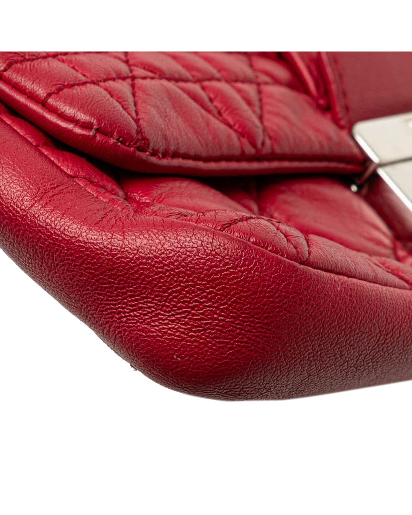 Quilted Lambskin Leather Crossbody Bag with Detachable Chain Strap
