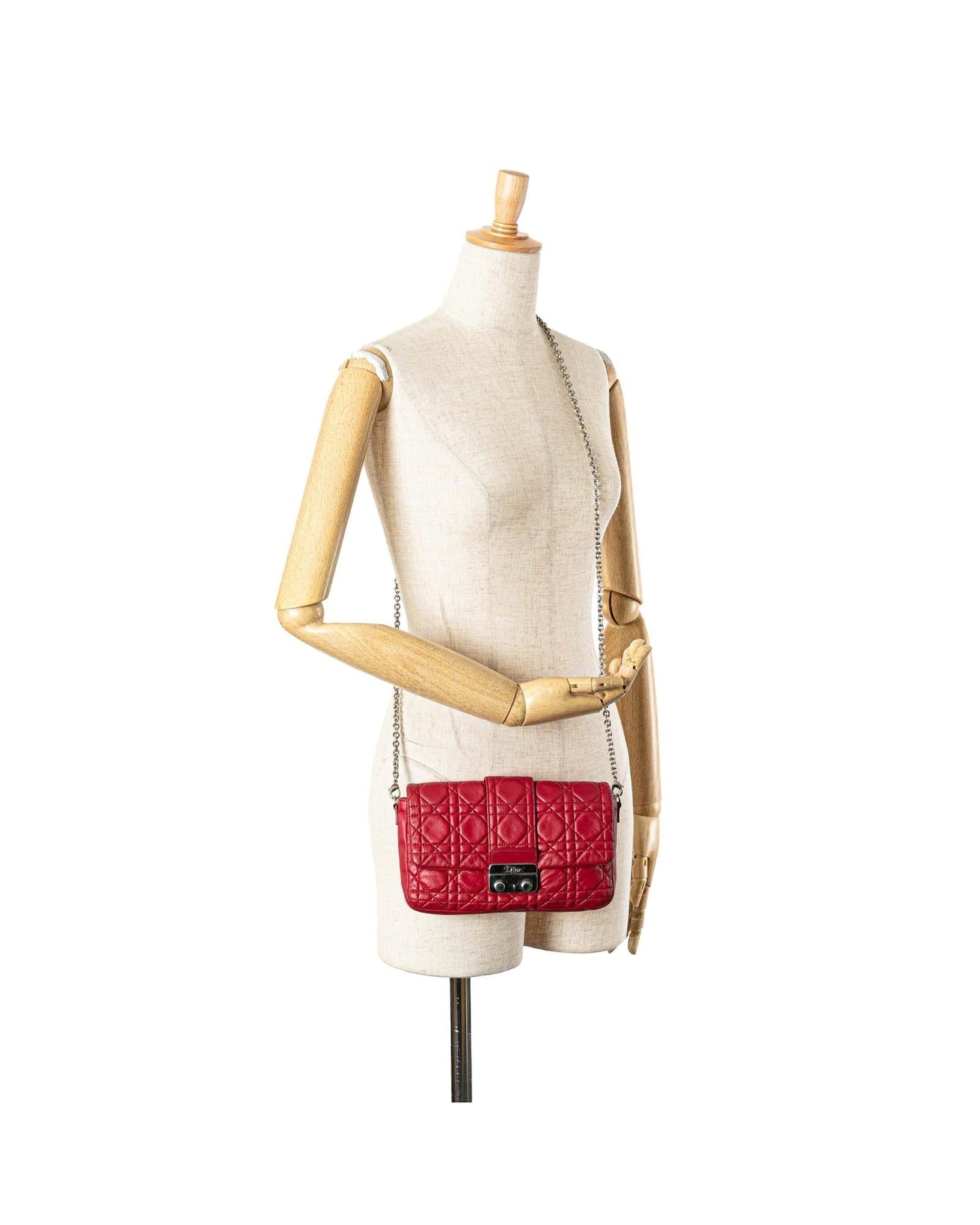 Quilted Lambskin Leather Crossbody Bag with Detachable Chain Strap