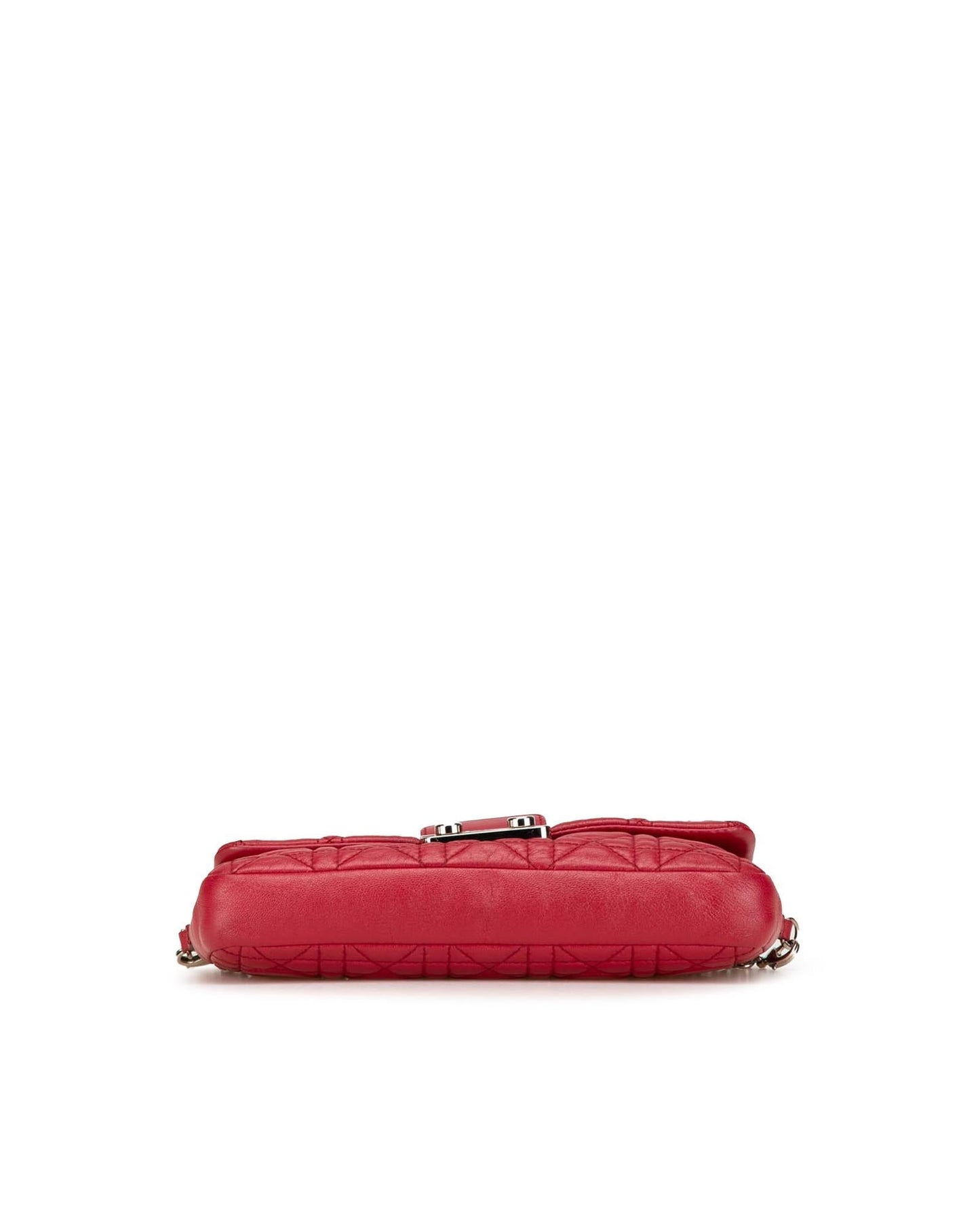 Quilted Lambskin Leather Crossbody Bag with Detachable Chain Strap