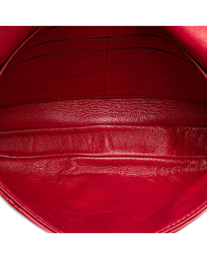 Quilted Lambskin Leather Crossbody Bag with Detachable Chain Strap