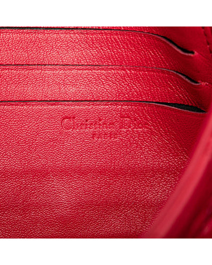 Quilted Lambskin Leather Crossbody Bag with Detachable Chain Strap