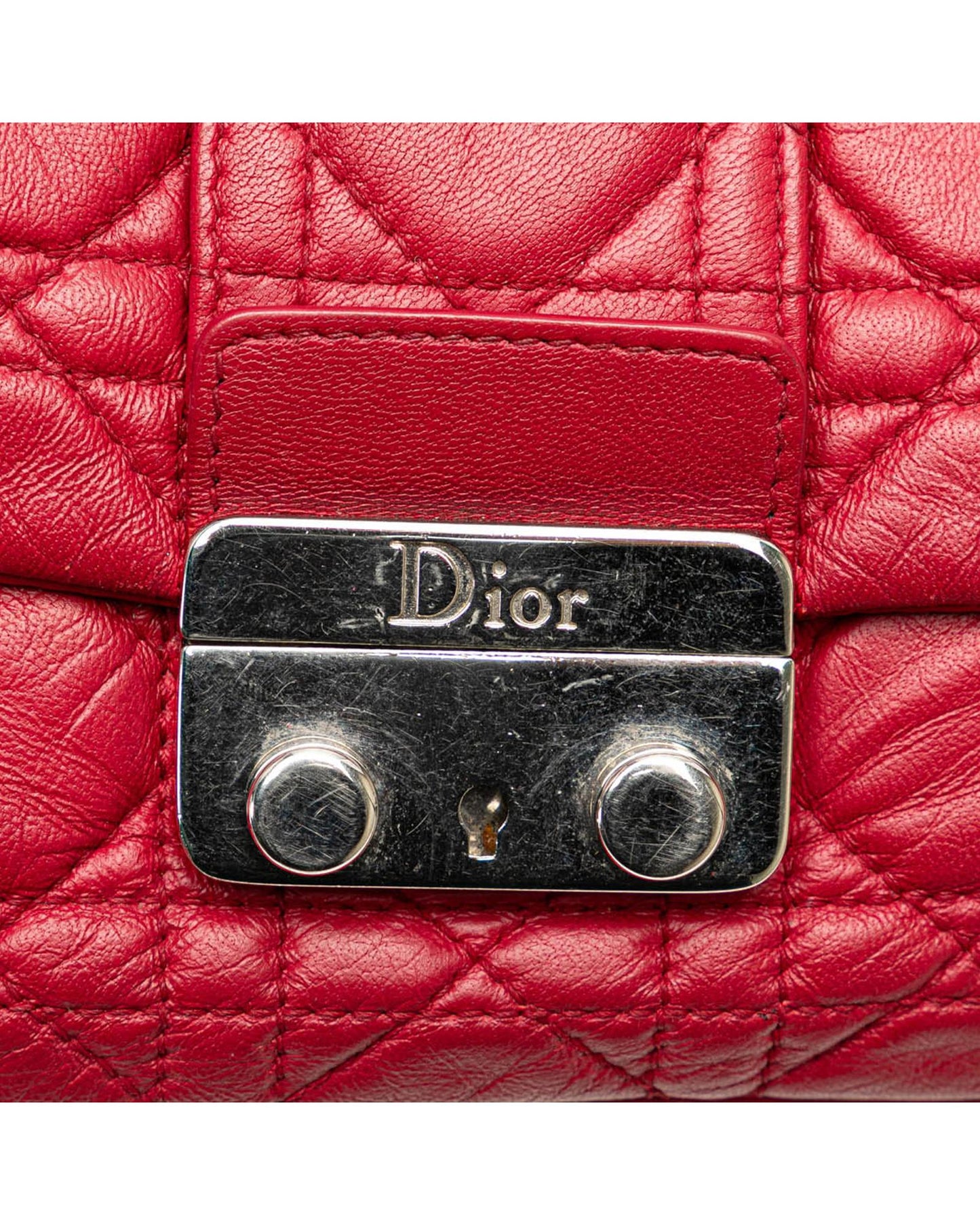 Quilted Lambskin Leather Crossbody Bag with Detachable Chain Strap