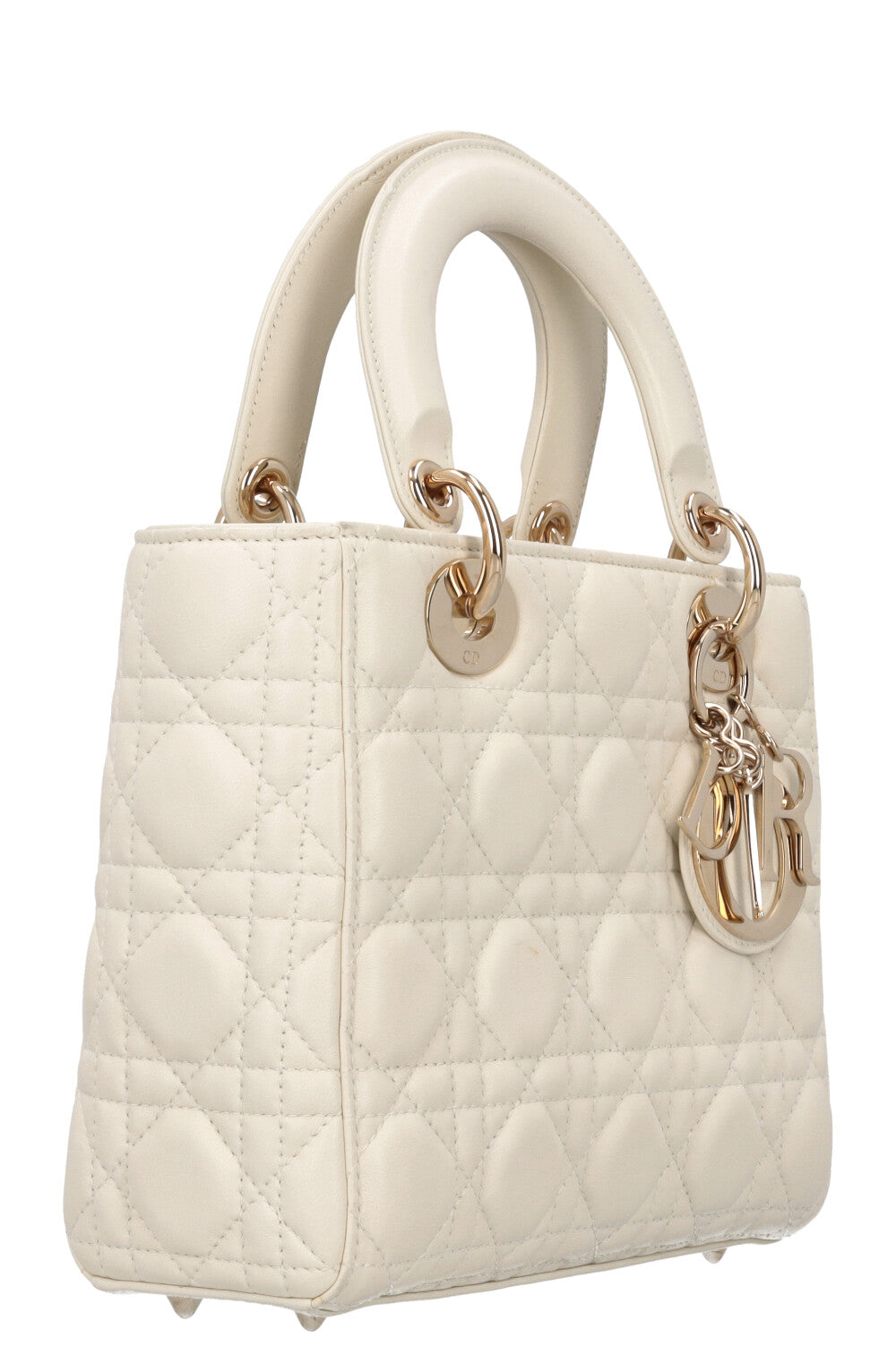 Christian Dior Small Lady Dior My Abcdior Bag White