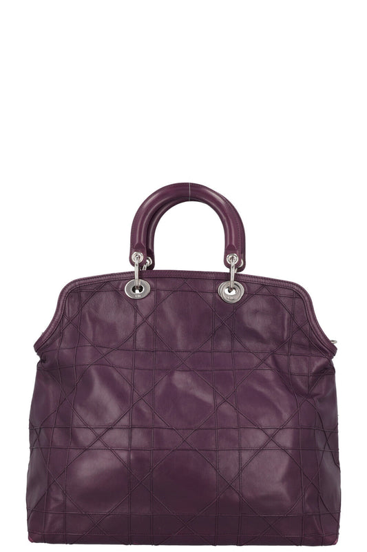 Christian Dior Granville Cannage Tote Bag Purple