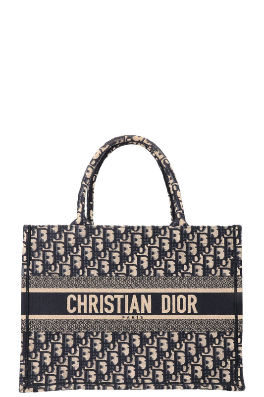 Christian Dior Book Tote Medium Oblique Blue