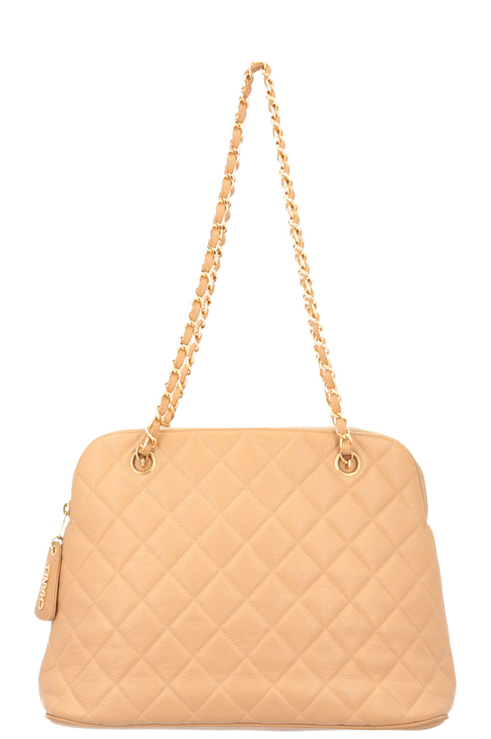 Chanel Caviar Beige Luxury Handbag