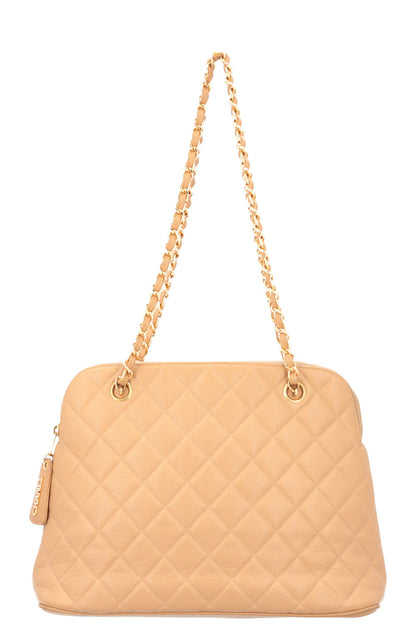 Chanel Caviar Beige Luxury Handbag