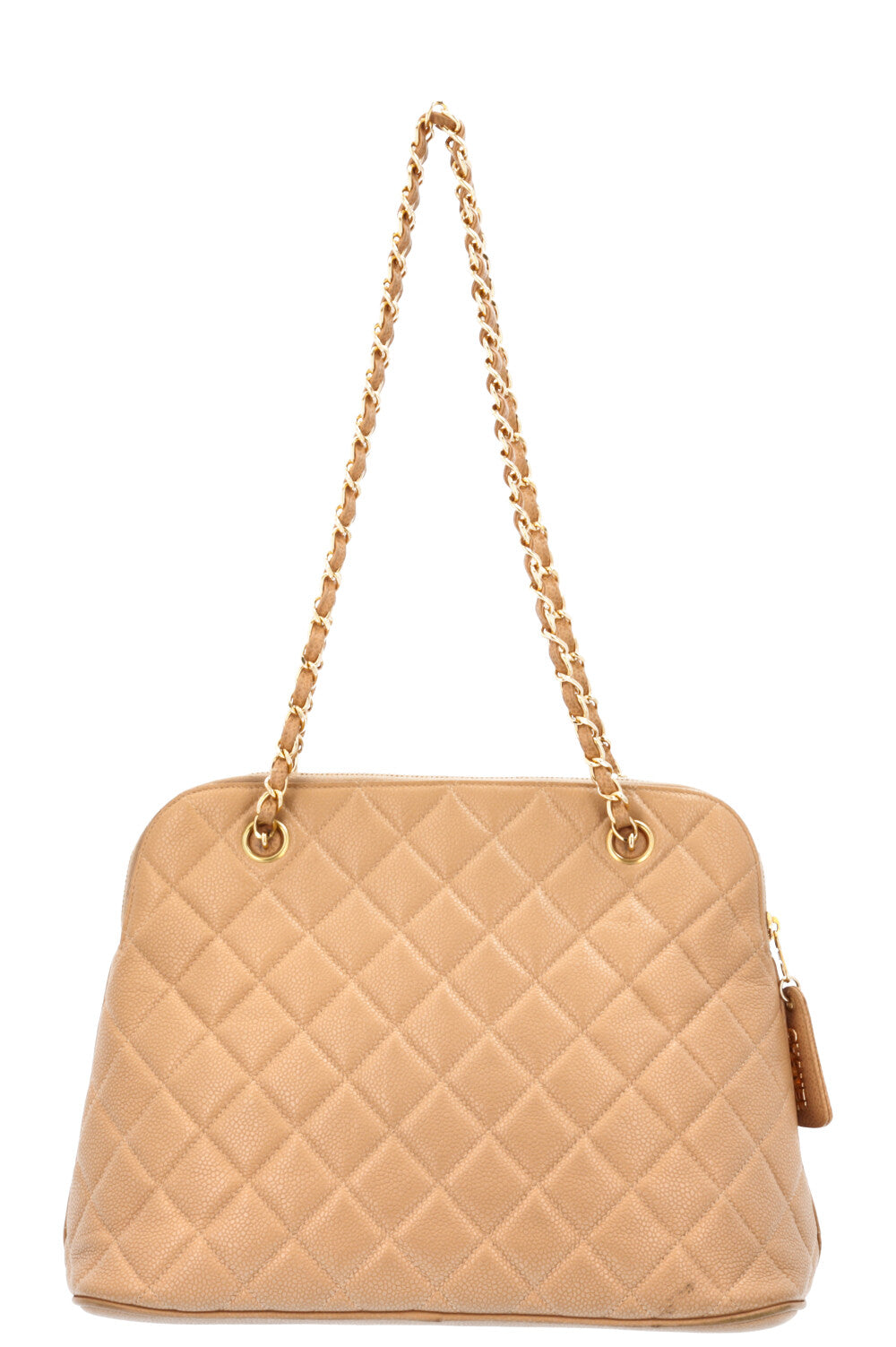 Chanel Caviar Beige Luxury Handbag