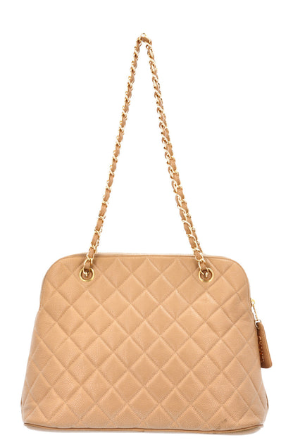 Chanel Caviar Beige Luxury Handbag