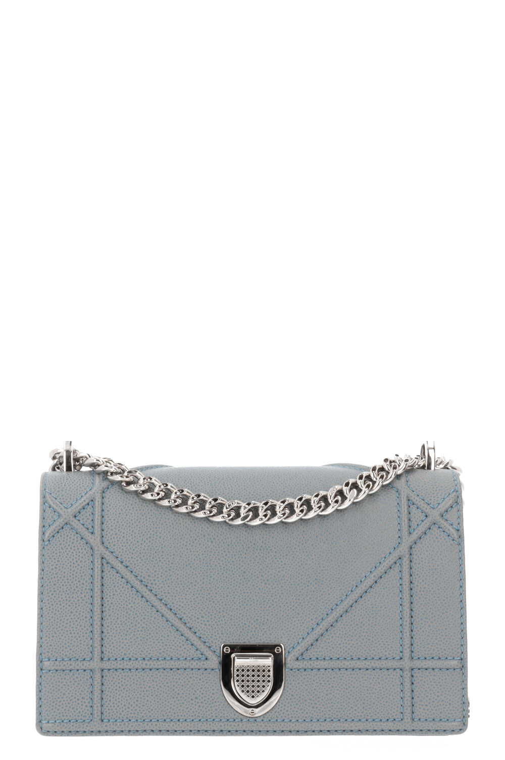 Christian Dior Diorama Crossbody Bag Grained Calfskin Blue