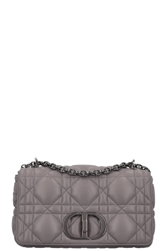 Dior Caro Cannage Grey Shoulder Bag