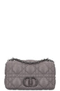 Dior Caro Cannage Grey Shoulder Bag
