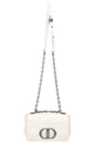 Christian Dior Small Caro Quilted Crossbody Bag White