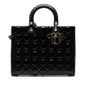 Black Dior Large Patent Cannage Lady Dior Satchel