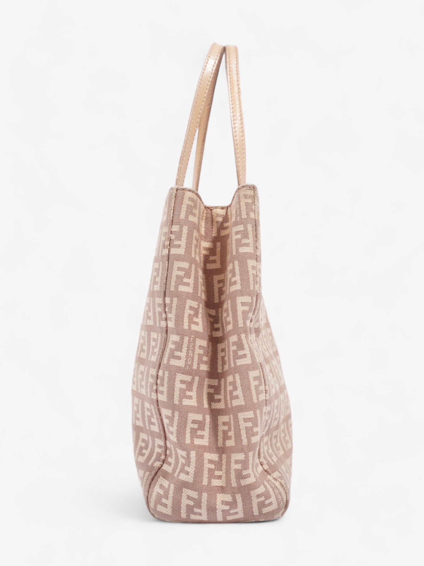 Fendi Tote Leather Cream Tote Bag