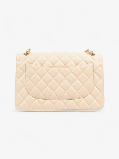 Chanel Classic Flap Beige Caviar Leather Jumbo