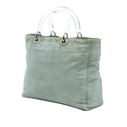 Dior Lady Dior Cannage Blue Handbag