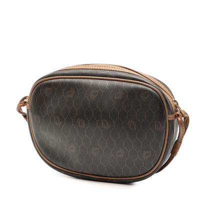 Black Dior Honeycomb Coated Canvas Crossbody