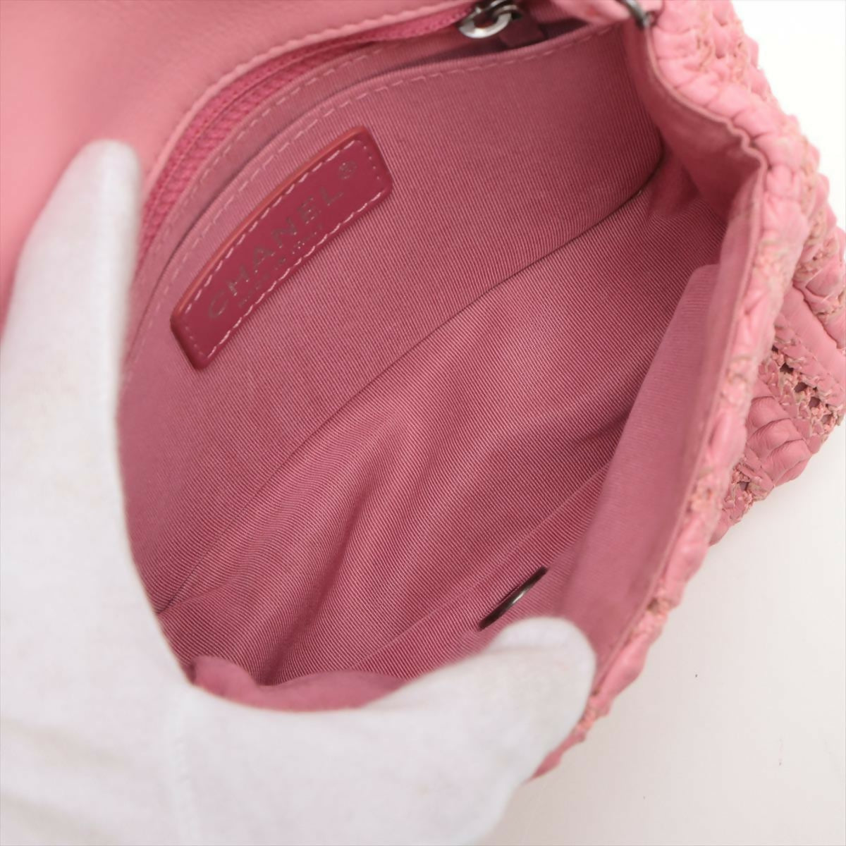 Chanel Pink Paris Seoul Mini Crochet Lambskin Flap Bag