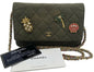 Chanel 17C Paris-Cuba Charms Military Green Canvas WOC Clutch Wallet On Chain