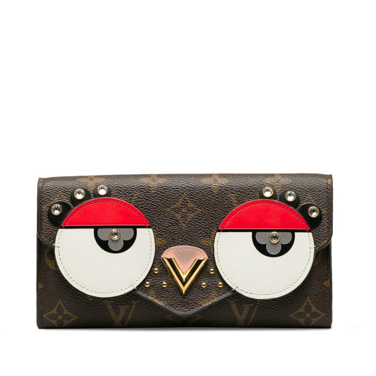 Brown Louis Vuitton Monogram Valentines Bird Sarah Wallet